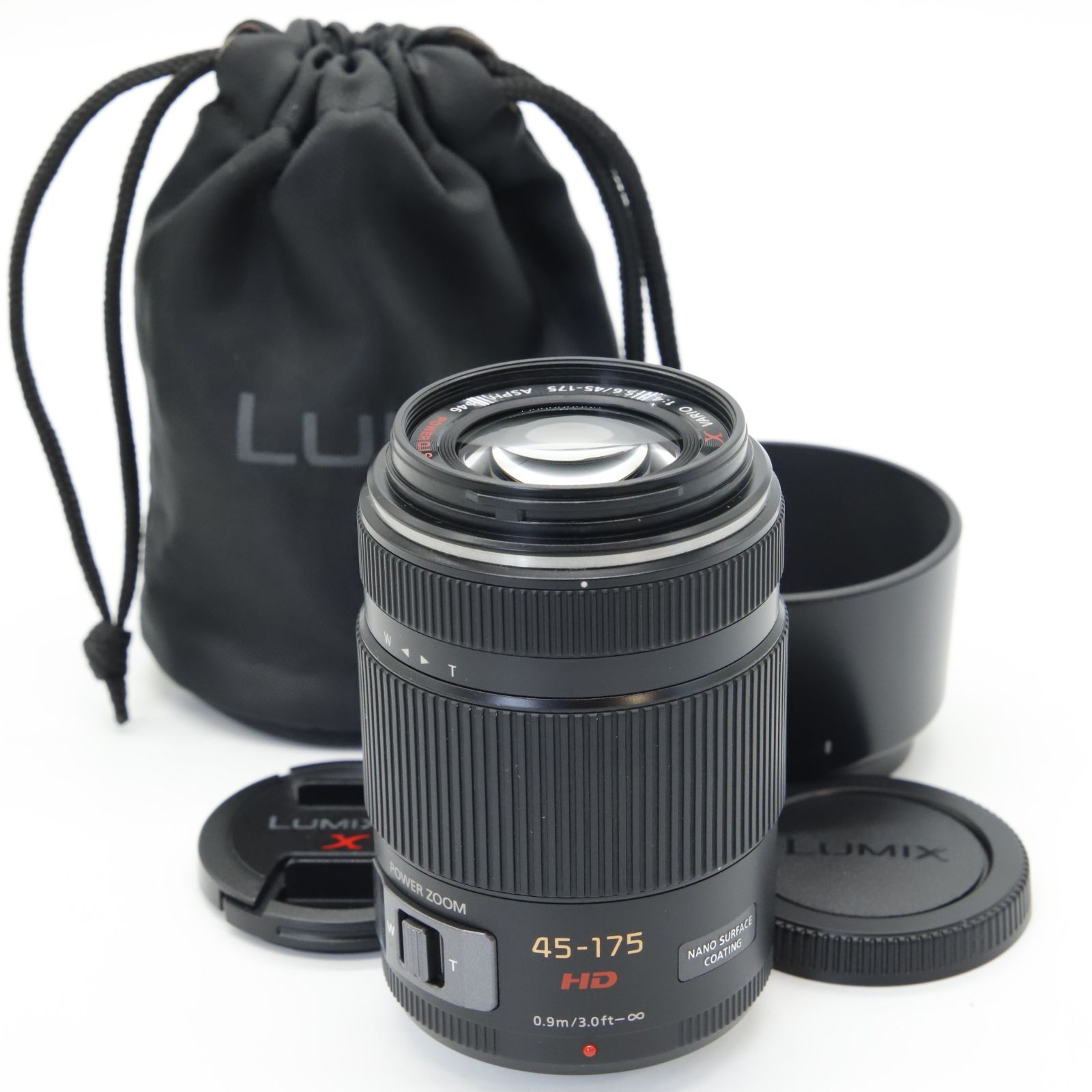 パナソニック Panasonic 望遠ズームレンズ マイクロフォーサーズ用 ルミックス G X VARIO PZ 45-175mm|F4.0-5.6 ASPH.|POWER O.I.S. ブラック H-PS45175-K