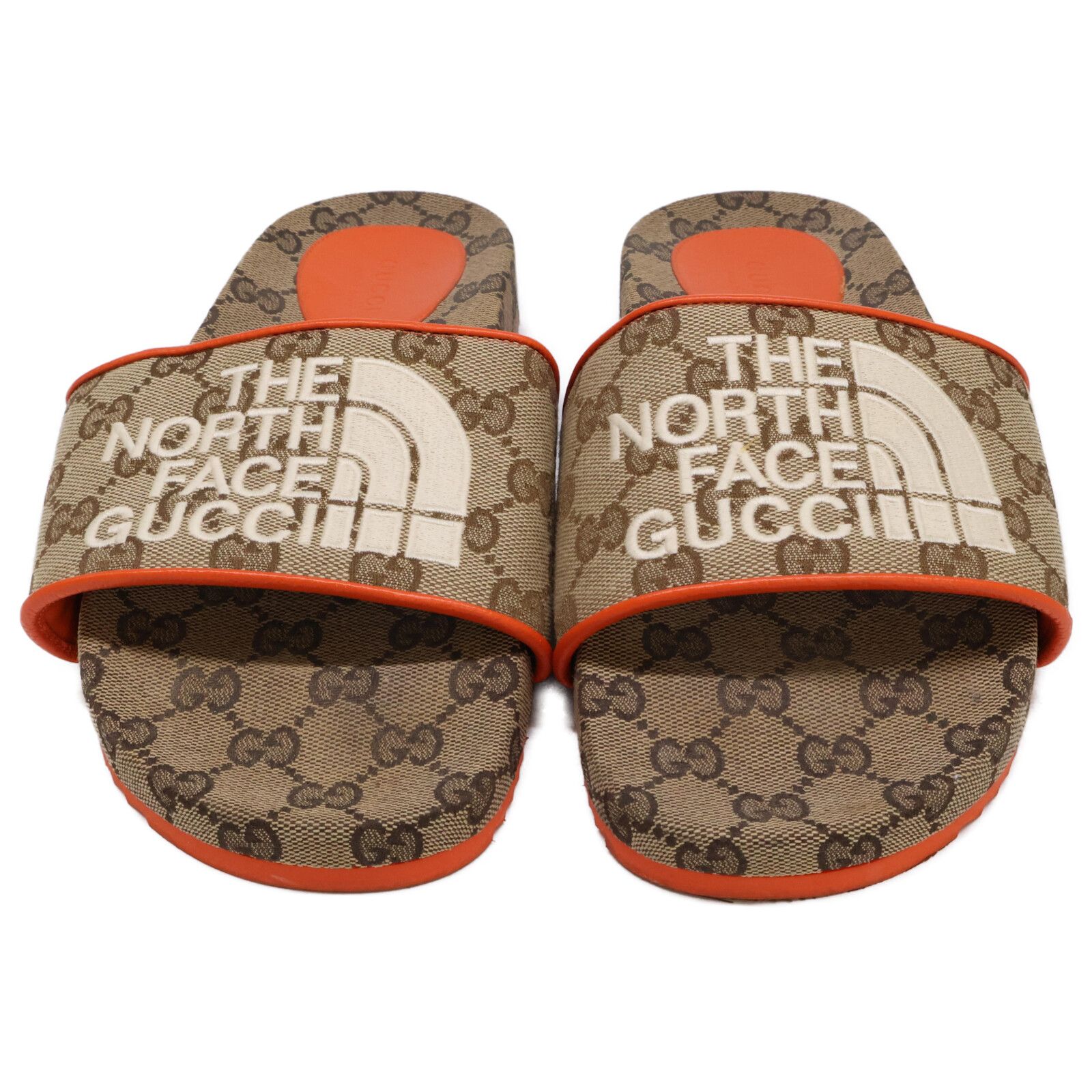 新品未使用★グッチ×ノースフェイス・GGモノグラム柄 サンダル(36) GUCCI - 新品未使用☆グッチ×ノースフェイス・GGモノグラム柄
