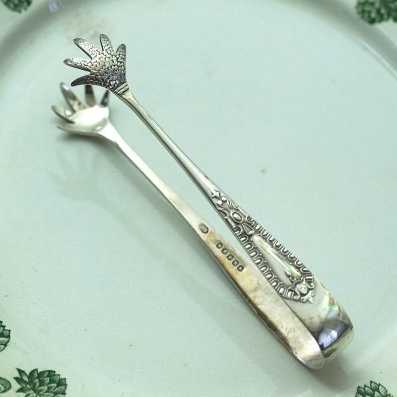 ドイツ シュガートング〈1本〉 アンティーク 銀製800 sugar tong