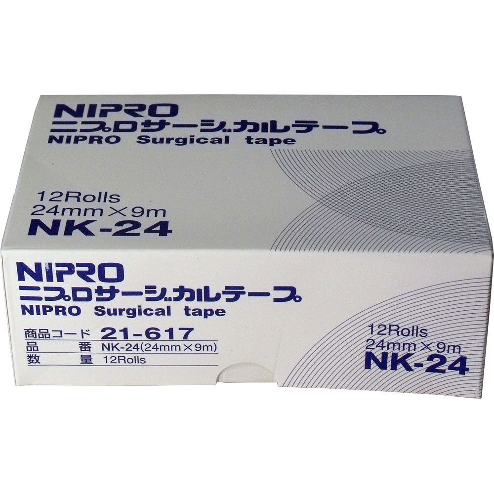 ニプロ サージカルテープ NK-24 24mm×9m 業務用12巻入 7個セット まとめ売り