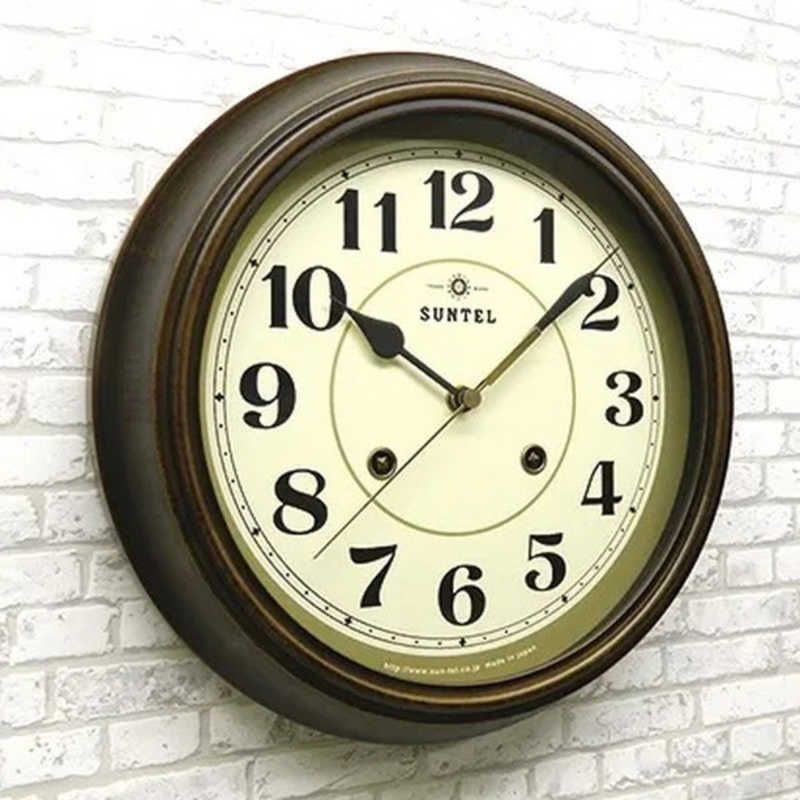 インテック EUスタイルクラシカル 電波掛け時計 アラビア文字 DQL674-A 電波自動受信機能有 アンティークブラウン DQL674_A