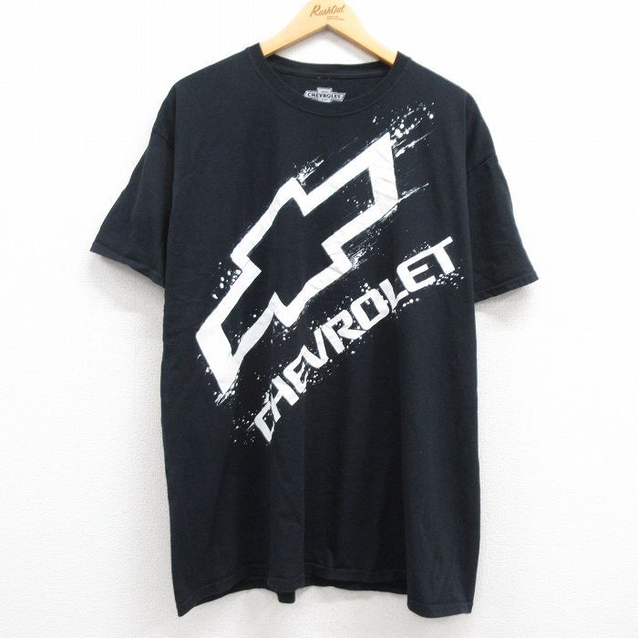 XL/古着 半袖 Tシャツ メンズ シボレー 大きいサイズ コットン クルーネック 黒 ブラック 23apr14 中古
