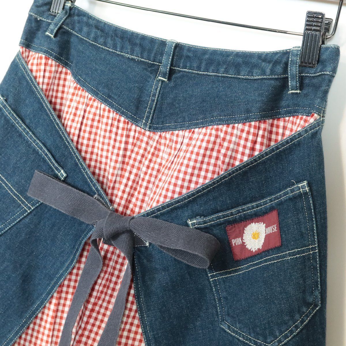 美品】ピンクハウス☆レア！デニムとギンガムチェックの重ね着風
