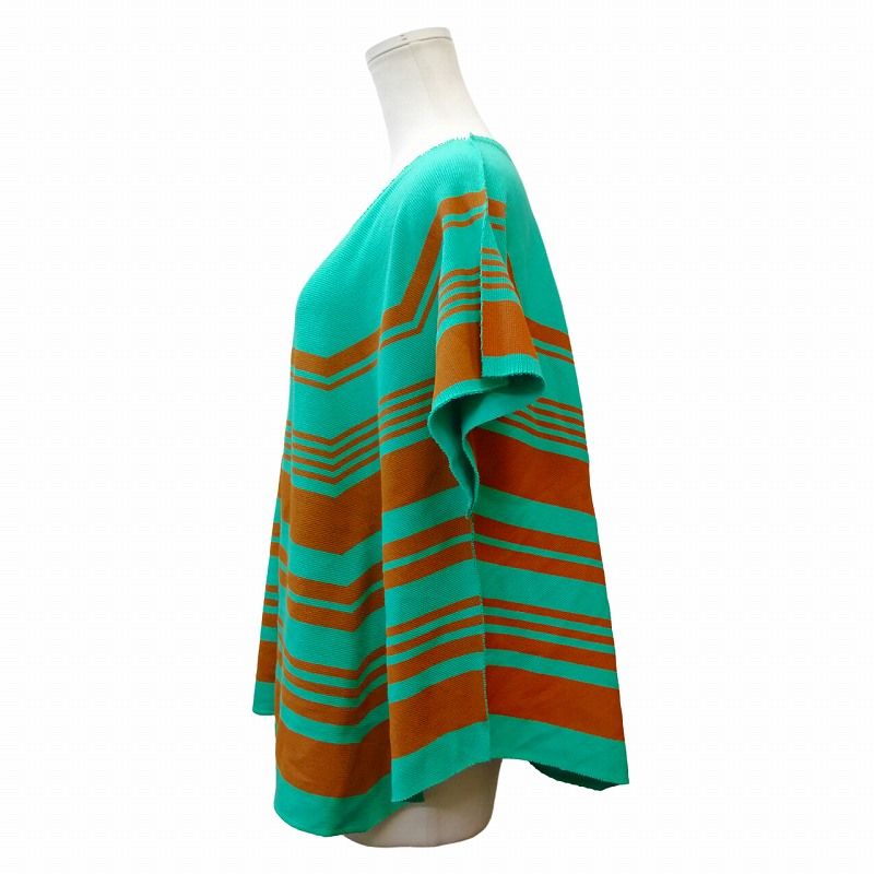 イッセイミヤケ ISSEY MIYAKE 美品 ボーダー 半袖 カットソー