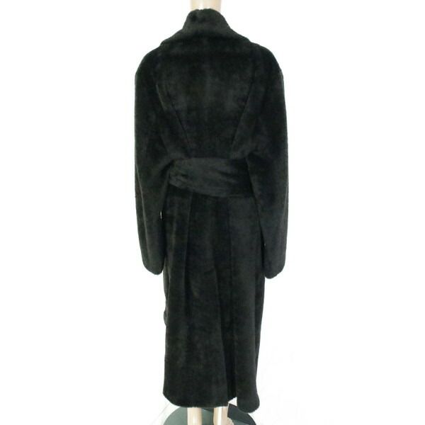 75%OFF メイメイジェイ MEIMEI J コート 40 ECO148 Mサイズ ブラック レディース ロングコート ファー シャギーロングコート アウター イタリア製
