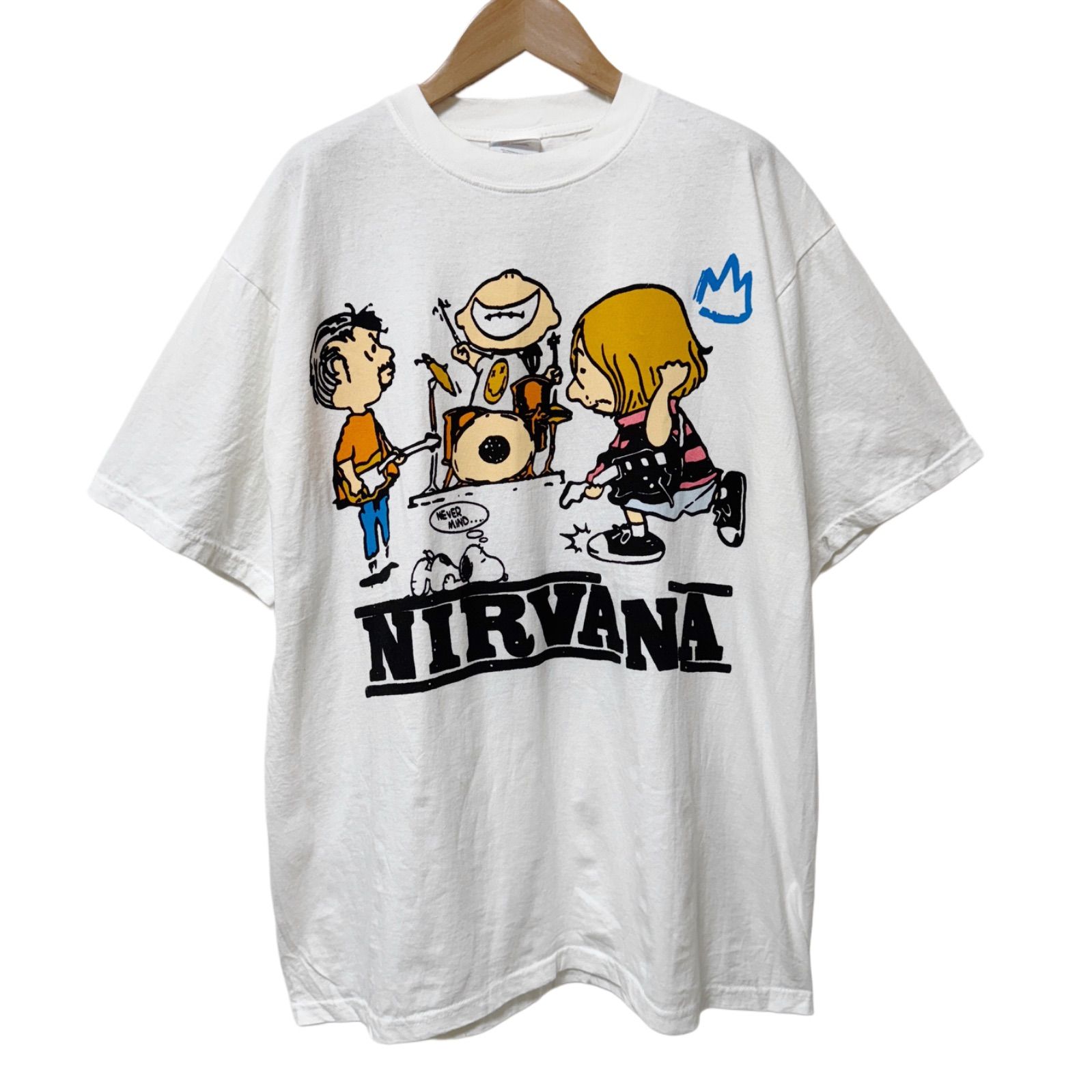 ニルヴァーナ スヌーピー Tシャツ XLサイズ ホワイト 00s 90s