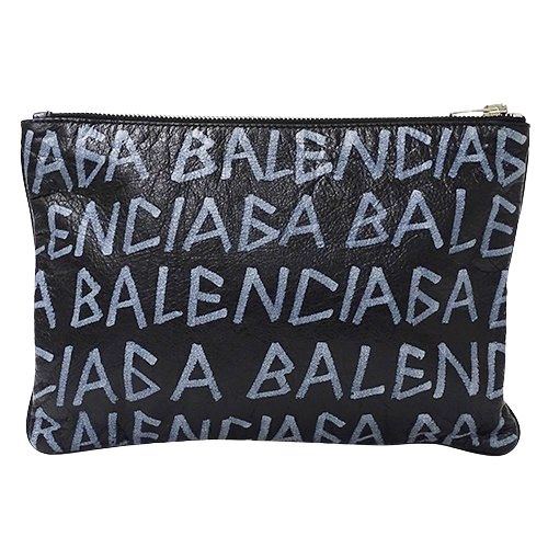 バレンシアガ BALENCIAGA バッグ レディース メンズ ブランド クラッチバッグ セカンドバッグ グラフィティ キャリークリップ M レザー ブラック 535532 黒 おしゃれ