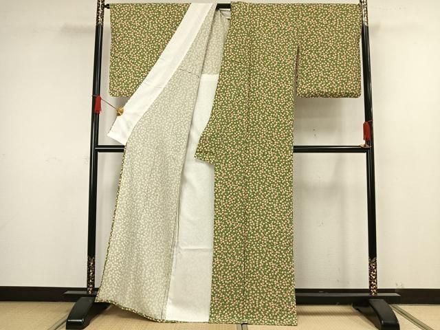 平和屋着物▽上質な小紋 単衣 草花文 正絹 逸品 AAAW1745fy - メルカリ