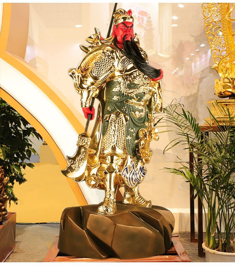 銅器 銅像 武財神 関羽 関二爺仏像 置物 開運 風水 招財 工芸品 送料無料】高さ89cm 純銅製 関羽像 武財神 関帝像 仏像 置物