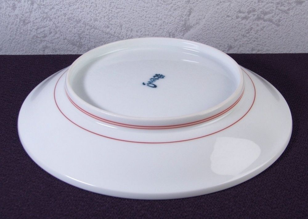 十四代 酒井田柿右衛門 錦 牡丹鳥文 額皿 幅：21cm