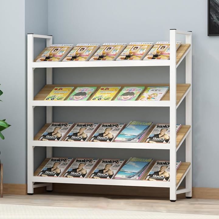 QD-WST マガジンラック 雑誌ラック カタログラック カタログスタンド スチールラック パンフレットスタンド 展示会 待合室 図書館 新聞ラック ホワイト