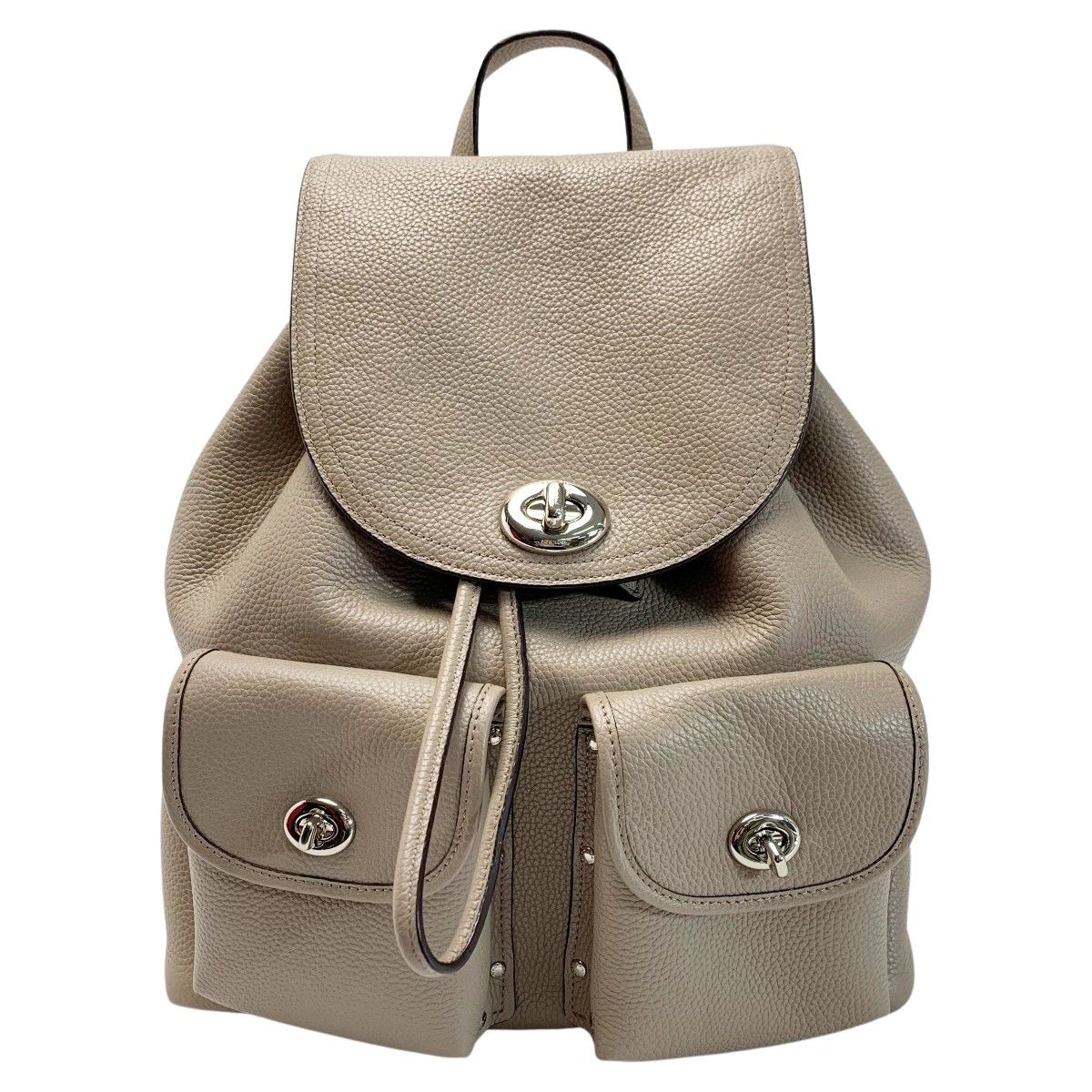 COACH コーチ レザー 37582 グレージュ バッグ リュック レディース