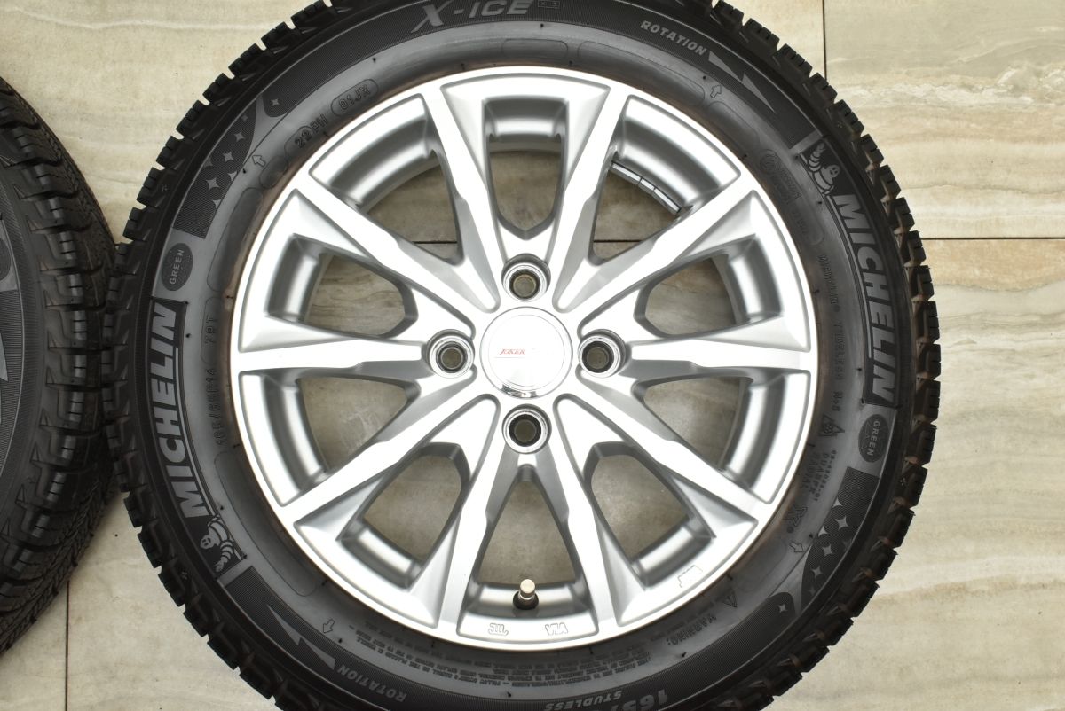 【送料無料】ジョーカー 14in 5.5J +38 PCD100 ミシュラン X-ICE XI3 165/65R14 ルーミー パッソ ジャスティ デリカD:2 ソリオ ブーン