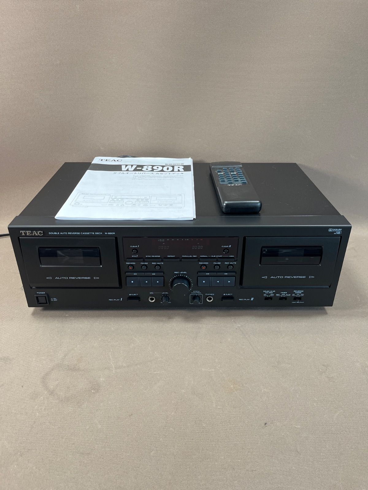 優良動作品 TEAC ダブルオートリバースカセットデッキ W-890RMK2-S Amazon.co.jp: TEAC カセットデッキ ダブルオートリバース