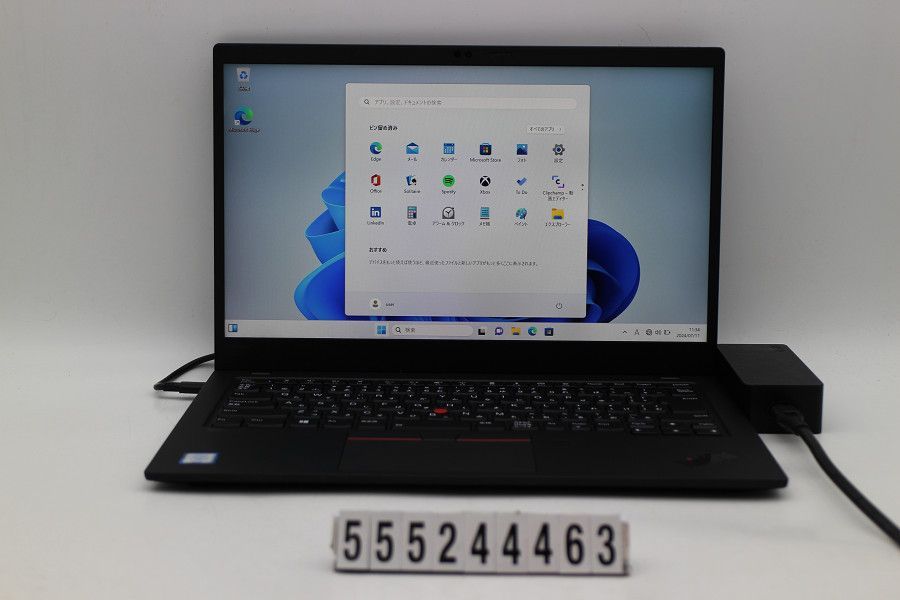 Lenovo ThinkPad X1 Carbon 7th Gen Core i5 8365U 1.6GHz/16GB/256GB(SSD)/14W/FHD(1920x1080) タッチパネル/Win11 【555244463】