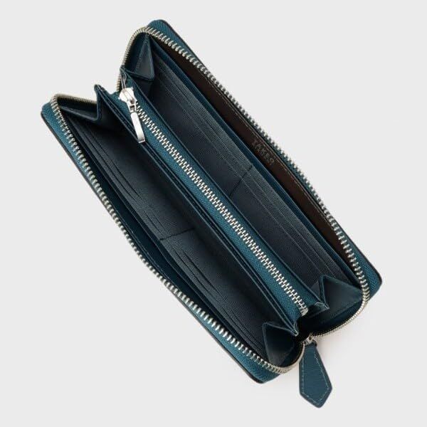 全品本物! タケオキクチ 財布 NEW レザーリップルシリーズ ロングウォレット G8701370 メンズ チャコールグレー 014 00 【往復送料無料】