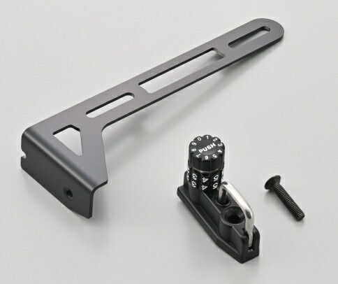 ダイヤルヘルメットホルダー ナンバープレートクランプ 左側