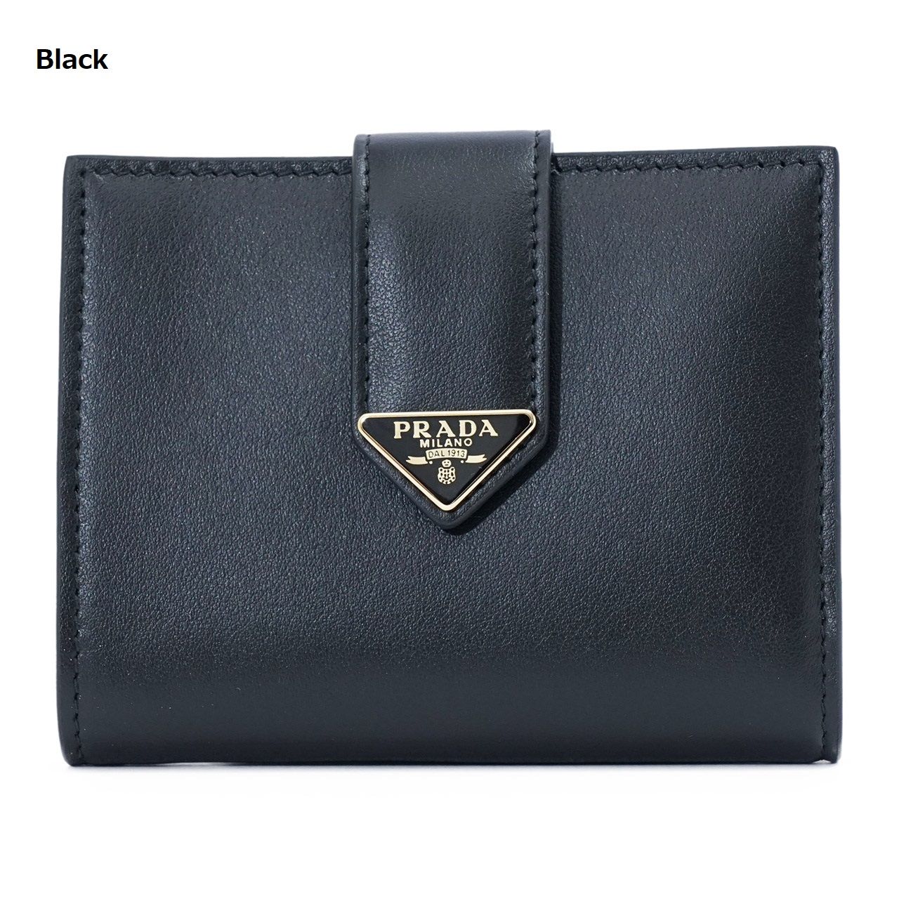 PRADA プラダ 財布 シティカーフタブ 財布 1MV204_2CNP ブランド 二つ折り財布 ミニウォレット レザー レディース ユニセックス  ロゴ 三角ロゴ NERO COGNAC ネロ コニャック ブラック ブラウン - メルカリ