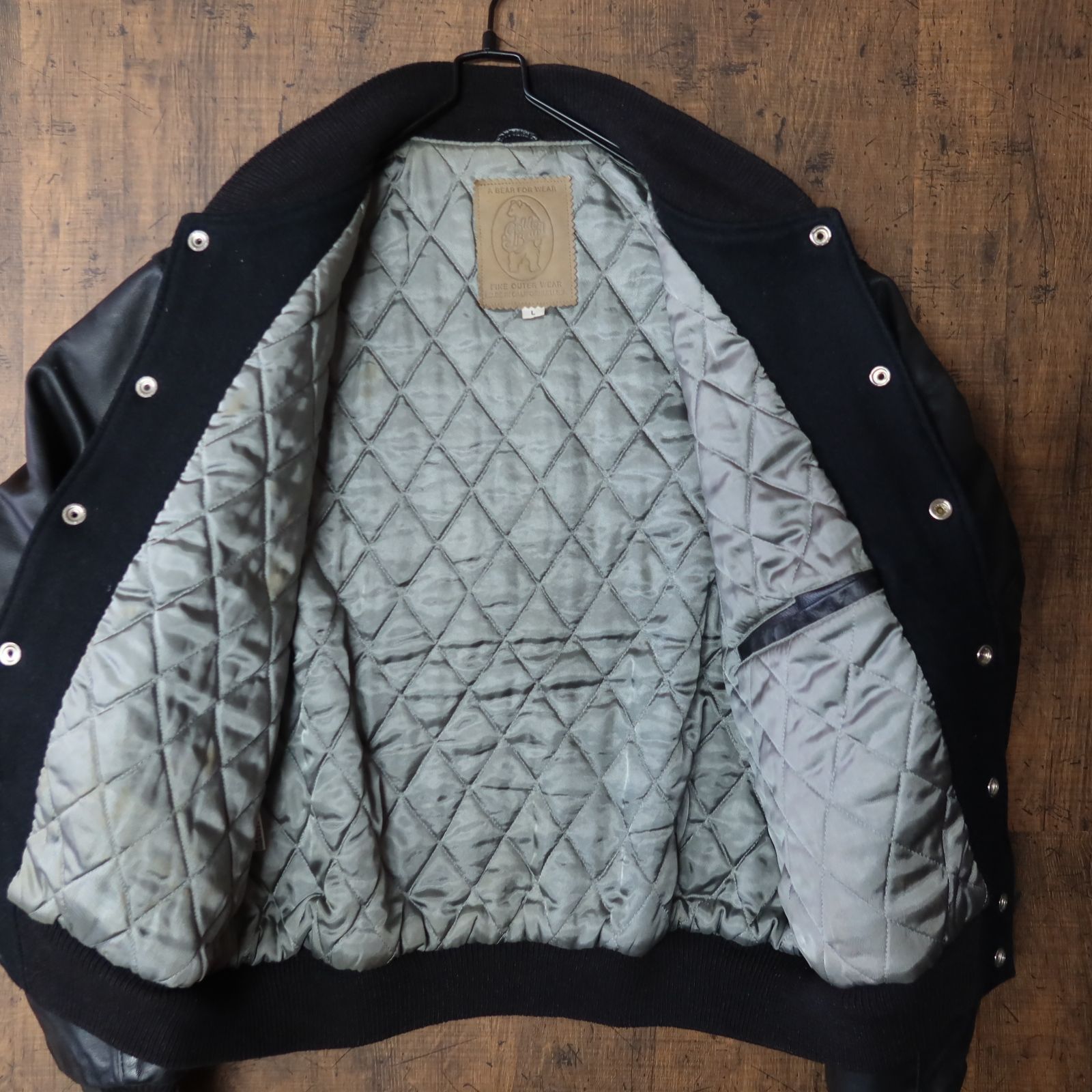 90s Vintage US古着☆Golden Bear ゴールデンベア スタジャン レザー