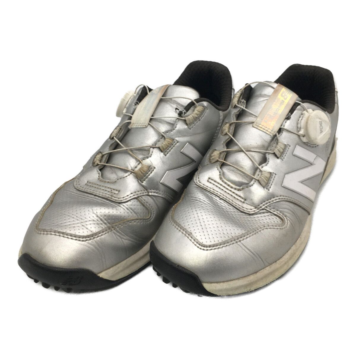 中古 ニューバランスゴルフ New Balance golf ゴルフシューズ  25cm シルバー 996 BOA スパイクレス [WGBS996S]