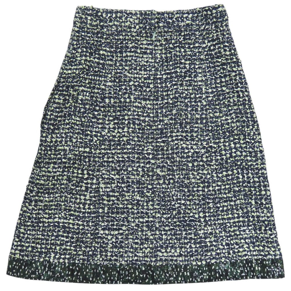 美品 シャネル ツイード スカート ひざ丈 ココマーク スパンコール