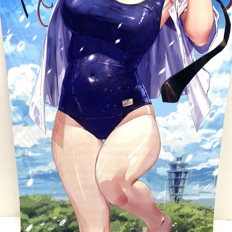 中古】【本体のみ】宝鐘マリン 等身大タペストリー スク水(17)ver 宝鐘