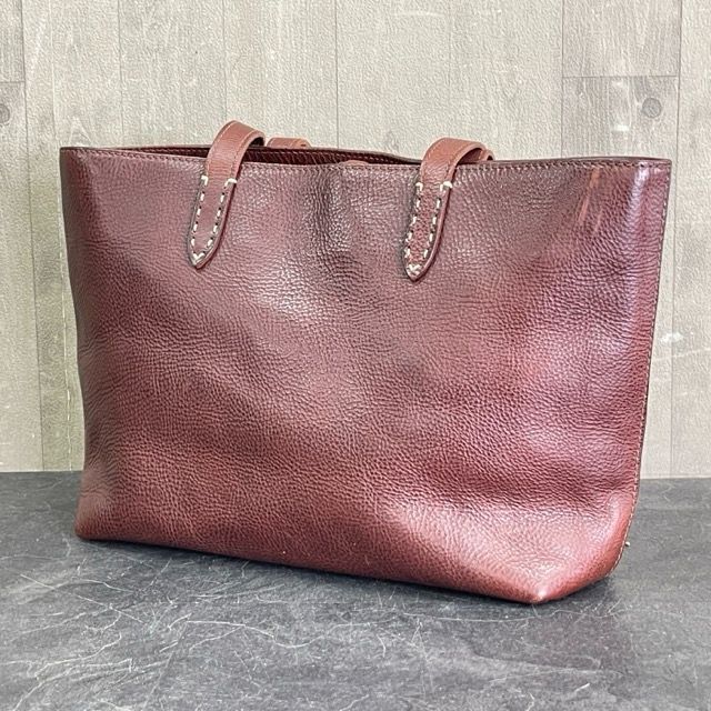 未使用 タグ付き genten 横長トート ハンド バッグ ブラウン 牛革 genten ゲンテン トートバッグ レザー 牛革 革 メンズ