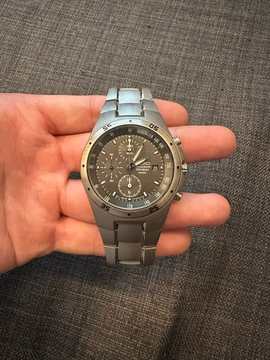 SEIKO セイコー チタン クロノグラフ 100M
