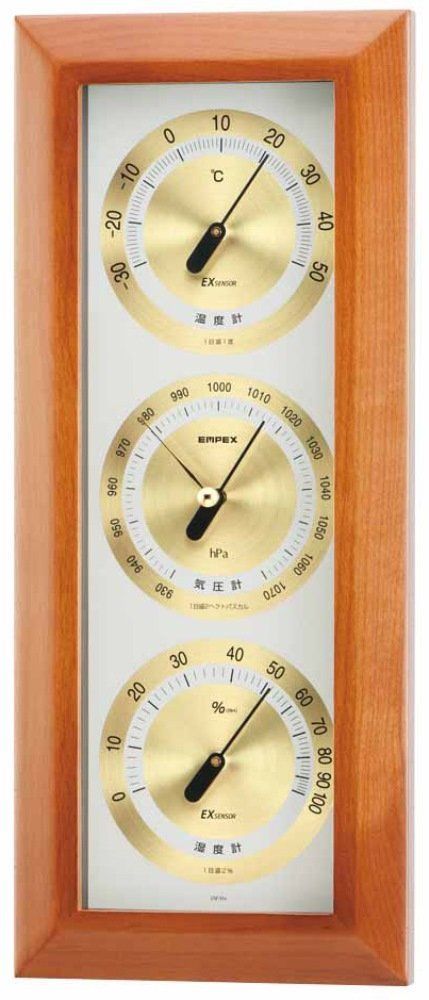 商品 EMPEX エンペックス気象計 天然木 アトモス気象計 掛け型 BM-727
