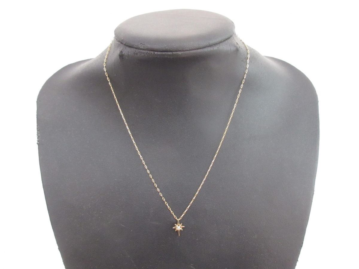 スタージュエリー K10 ネックレス クロッシングスター ゴールド レディース