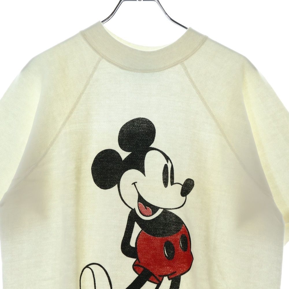 【ちゃま】70s? ディズニー半袖スウェット VINTAGE (ヴィンテージ) 60-70s DISNEY MICKEY ディズニー 白足