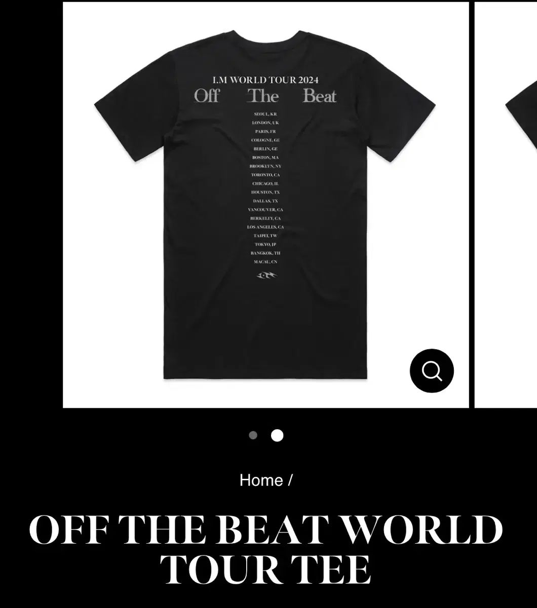 アイエム I.M チャンギュン アイ アム オフ ザ ビート WORLD TOUR ワールドツアー グッズ バンコク オンサイト Tシャツです