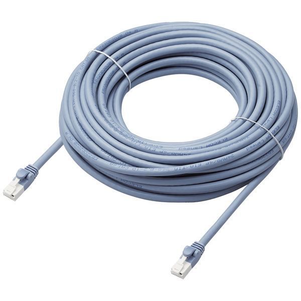 エレコム LANケーブル／CAT6A対応／EURoHS指令準拠／爪折れ防止／簡易パッケージ仕様／15m／ヨリ線／ブルー LD-GPAT／BU15／RS