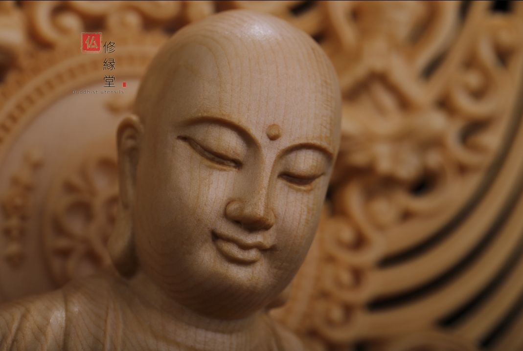 修縁堂】木彫り 仏像 地蔵菩薩立像 仏教工芸 彫刻 購入 一刀彫 天然木檜材