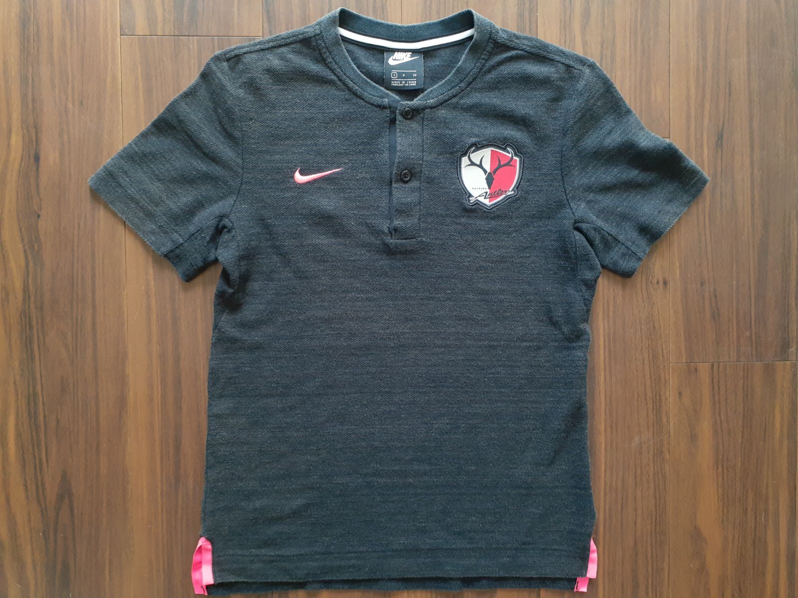 NIKE ナイキ 鹿島アントラーズ ポロシャツ 移動着 黒 S - メルカリ