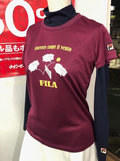 FILA フィラ テニス ウェア ヒツジグラフィックTシャツ Lサイズ 新品未使用 バーガンディ - メルカリ