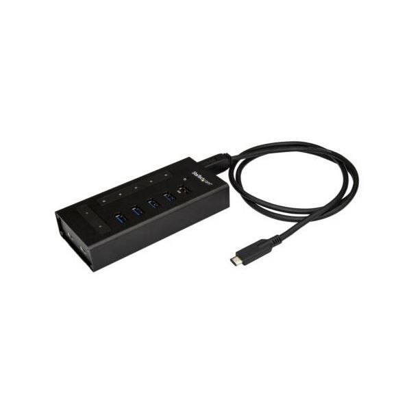 StarTech.com USB Type-Cコネクタ搭載7ポートUSBハブ 金属ケース USB-A×5口 C×2口 産業用 ブラックHB30C5A2CST 1個