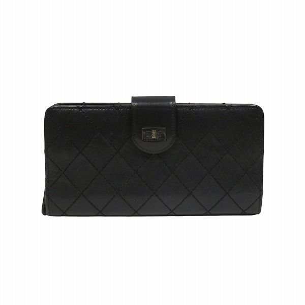 シャネル CHANEL マトラッセ ブラック ロングウォレット 長財布 2つ折り財布 レディース
