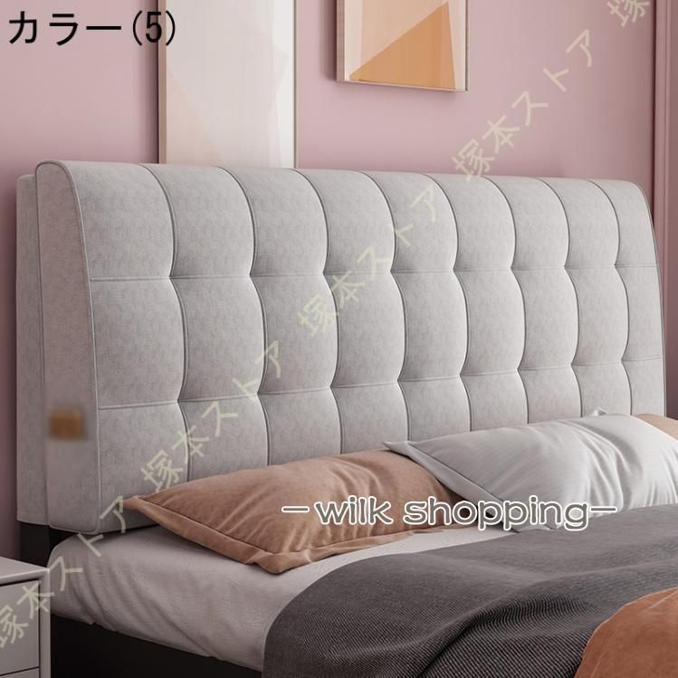 ヘッドボードなしベッド 背もたれクッショ