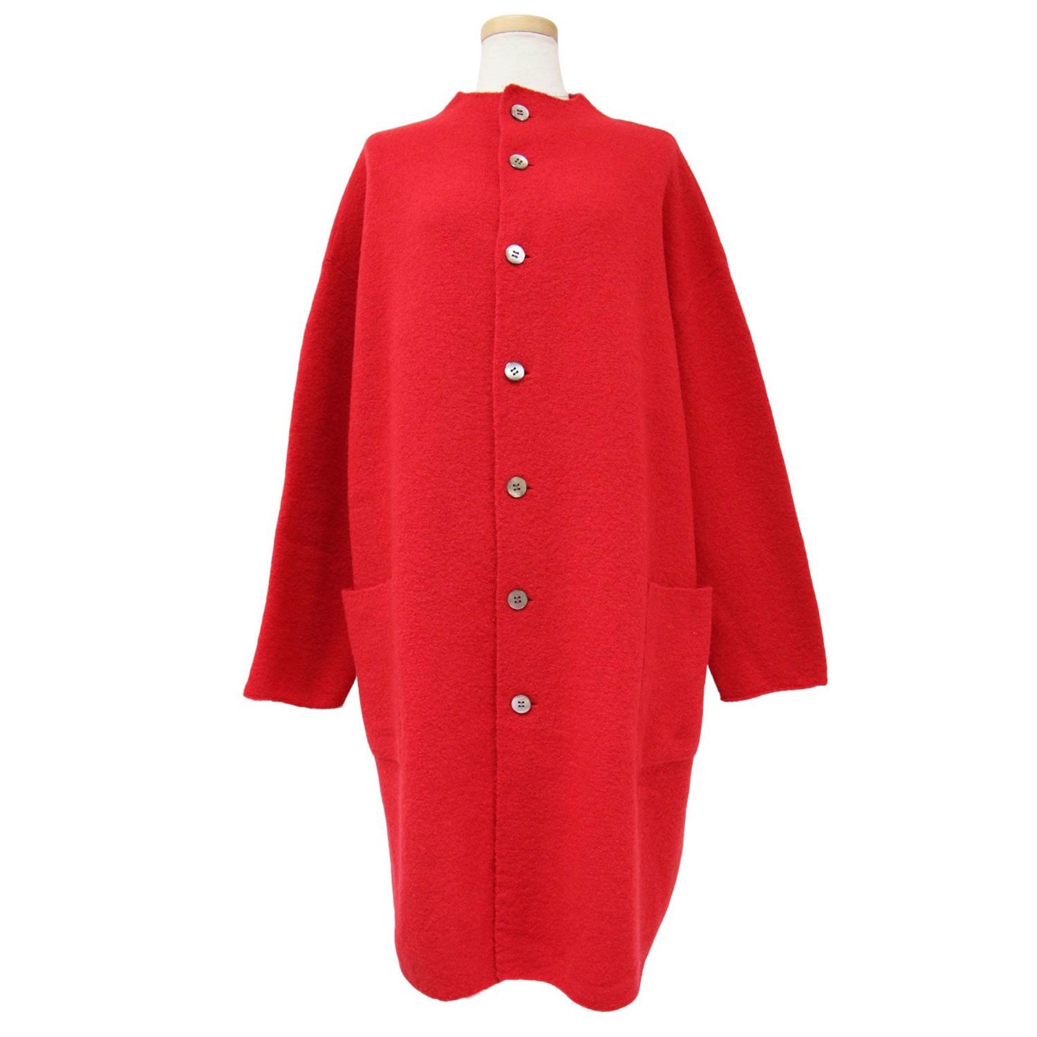 美品 KEI Hayama PLUS ケイハヤマプリュス カーディガン レッド  