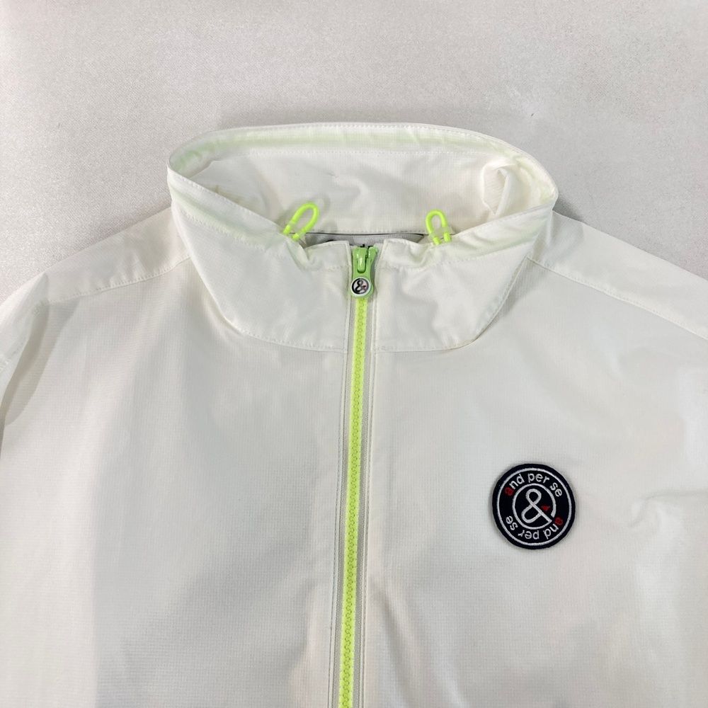AND PER SE アンパスィ ジップジャケット ホワイト LLサイズ AND PER