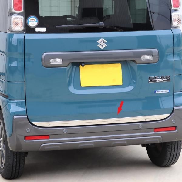 スペーシアベース MK33 鏡面 ステンレス リア ガーニッシュ トランクリッド モール 下側