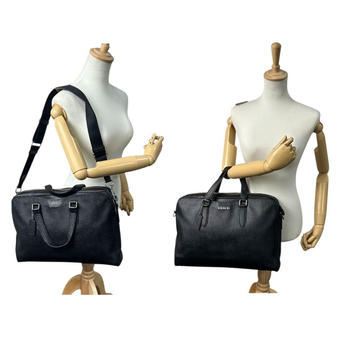 COACH コーチ ビジネスバッグ ブラック 黒 レザー 本革 2way トート