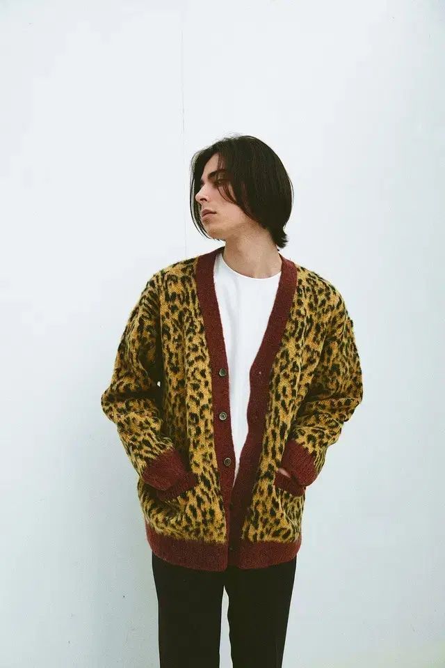 ブラックアウト x リオーバー レオパード カーディガン