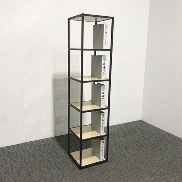 アウトレット オープン書庫 アスプルンド 5段コーナーシェルフ ブラック