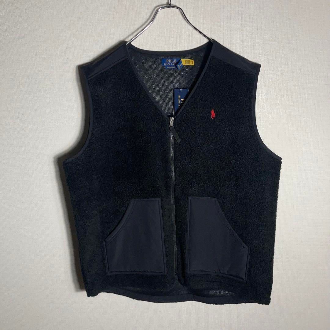 【新品未使用タグ付き】RALPH LAUREN 切り替えボアベスト 刺繍 XL 新品未使用タグ付き】RALPH LAUREN 切り替えボアベスト 刺繍 XL
