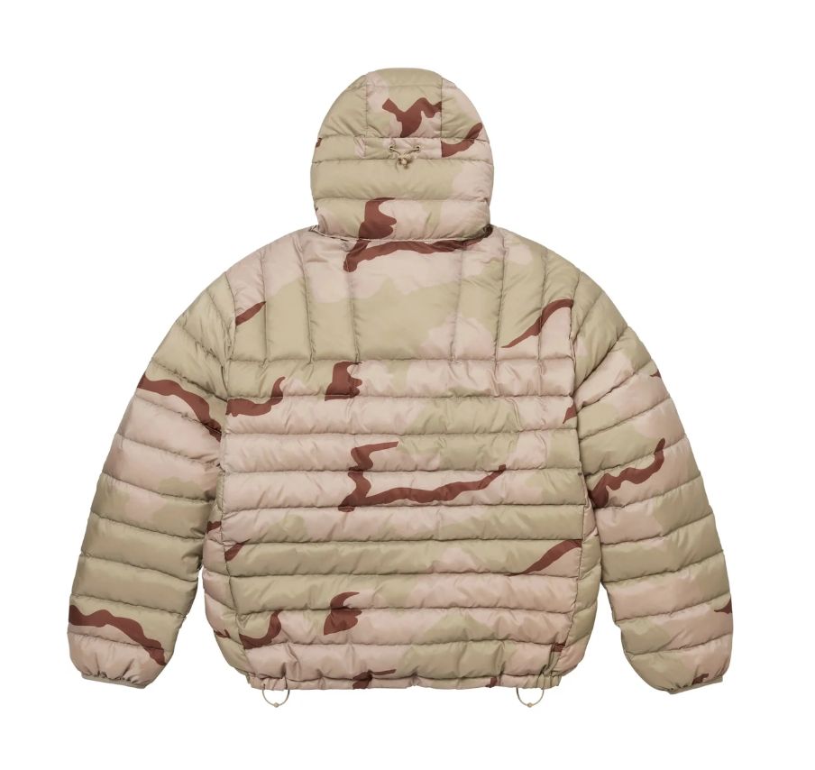 Micro Down ゆの Micro Down Half Zip Hooded Pullover
