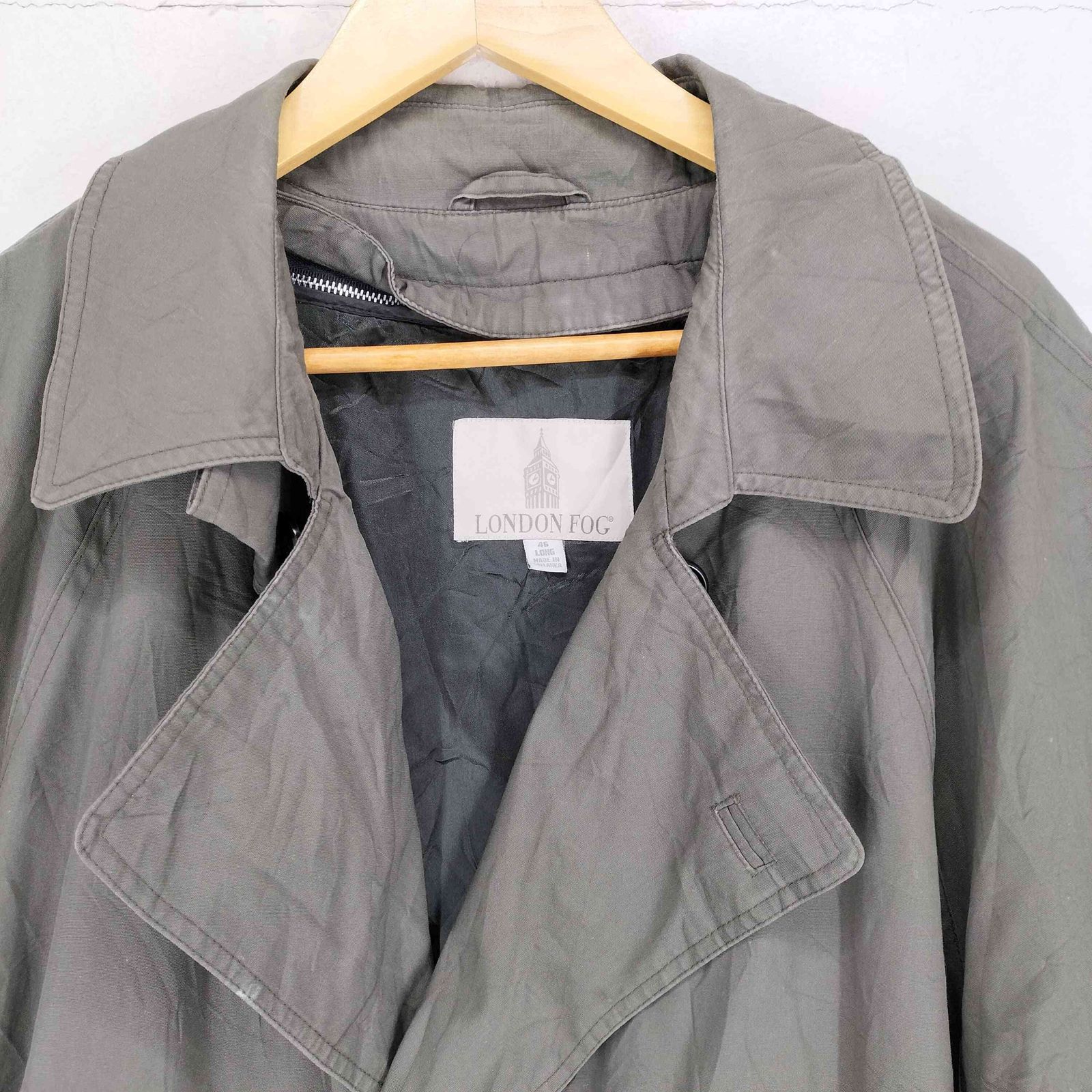 London fog トレンチコート　黒　美品　ライナー付き　ロンドンフォグ 80s LONDON FOG ロンドンフォグ usa製 トレンチコート 古着 used