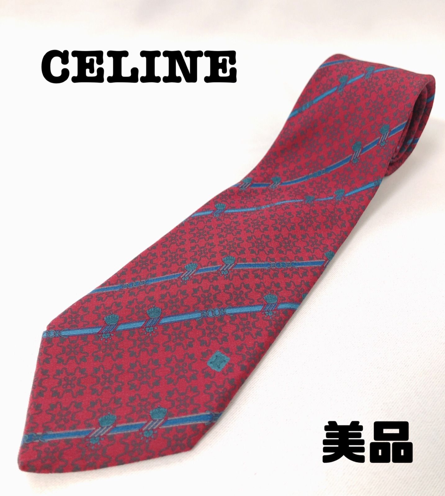 に値下げ！ セリーヌ CＥＬINＥ 美品￼ ネクタイシルク100% | ochge.org