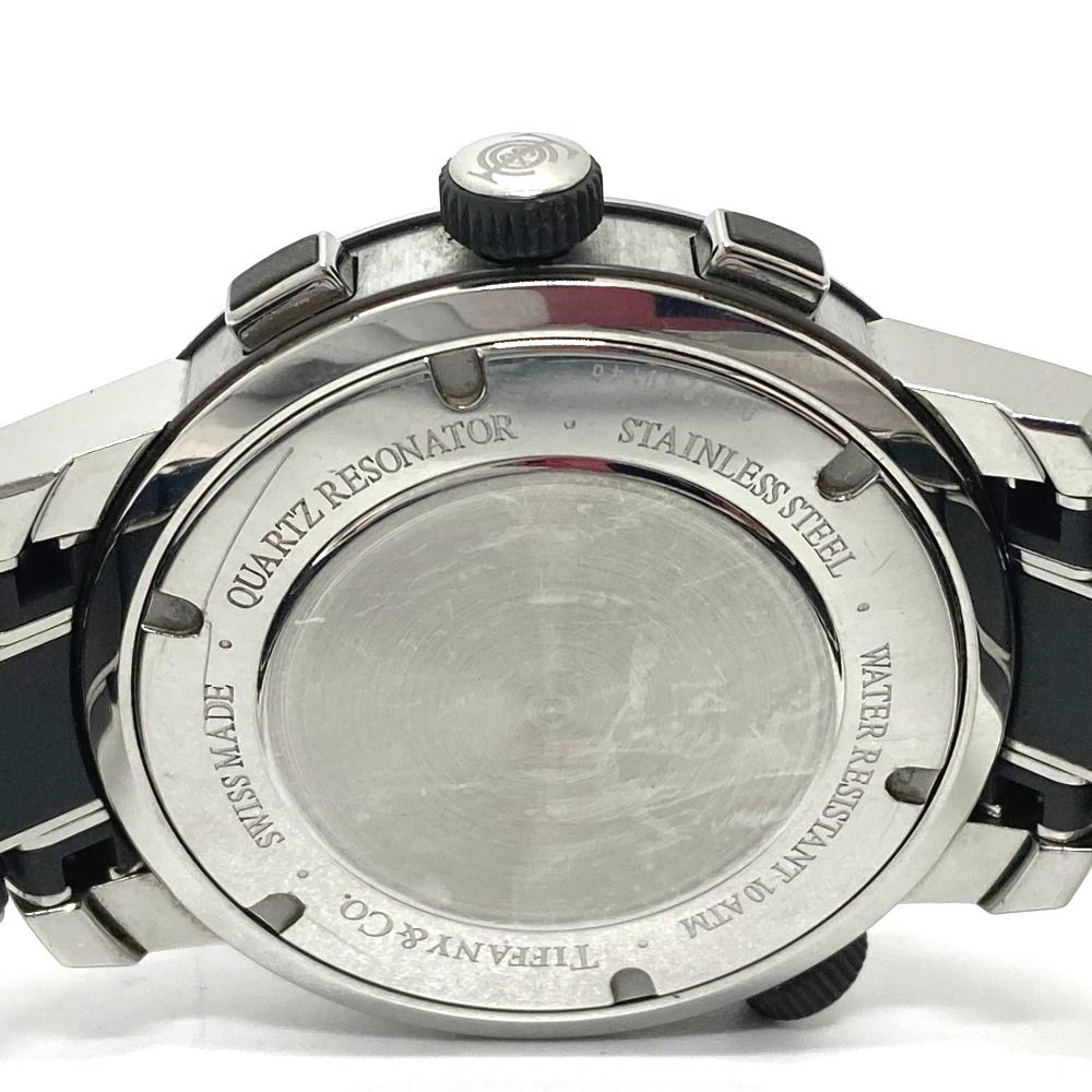 ティファニー T-57 マーク クロノグラフ クォーツ メンズ腕時計